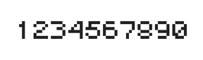 5×6数字点阵字体 ddN56AB1394