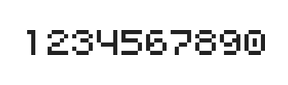 5×6数字点阵字体 ddN56AB1395