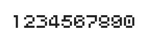 5×6数字点阵字体 ddN56AB1401