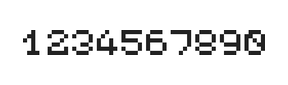 5×6数字点阵字体 ddN56AB1403