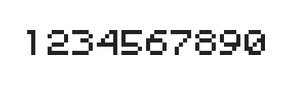 5×6数字点阵字体 ddN56AB1404