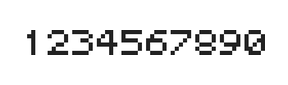 5×6数字点阵字体 ddN56AB1407