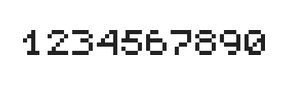 5×6数字点阵字体 ddN56AB1411
