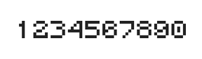5×6数字点阵字体 ddN56AB1427