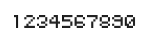 5×6数字点阵字体 ddN56AB1431