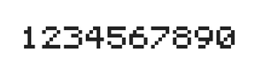 5×6数字点阵字体 ddN56AB1433
