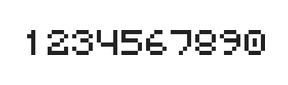 5×6数字点阵字体 ddN56AB1436