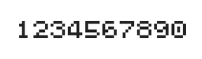 5×6数字点阵字体 ddN56AB1437