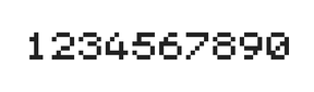 5×6数字点阵字体 ddN56AB1441