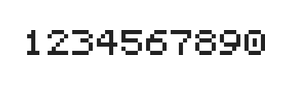 5×6数字点阵字体 ddN56AB1442