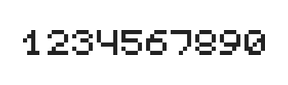 5×6数字点阵字体 ddN56AB1445