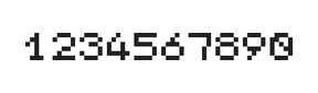 5×6数字点阵字体 ddN56AB1447