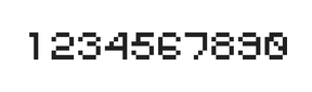 5×6数字点阵字体 ddN56AB1448
