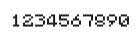 5×6数字点阵字体 ddN56AB1457