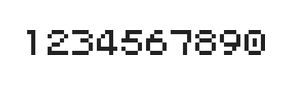 5×6数字点阵字体 ddN56AB1462