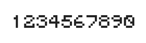 5×6数字点阵字体 ddN56AB1467