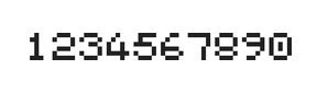 5×6数字点阵字体 ddN56AB1469