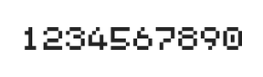 5×6数字点阵字体 ddN56AB1477