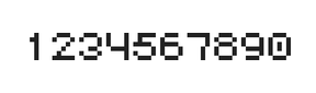 5×6数字点阵字体 ddN56AB1478