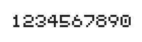 5×6数字点阵字体 ddN56AB1479