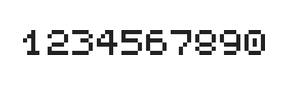 5×6数字点阵字体 ddN56AB1483