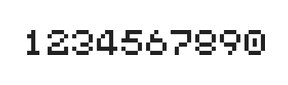 5×6数字点阵字体 ddN56AB1484