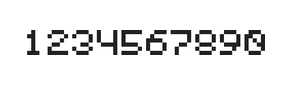 5×6数字点阵字体 ddN56AB1487