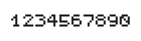 5×6数字点阵字体 ddN56AB1488