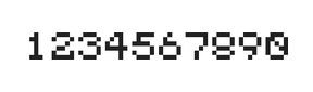 5×6数字点阵字体 ddN56AB1491