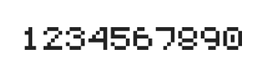 5×6数字点阵字体 ddN56AB1494