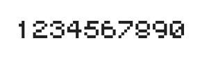 5×6数字点阵字体 ddN56AB1498