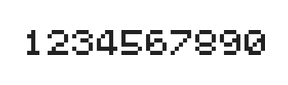 5×6数字点阵字体 ddN56AB1499