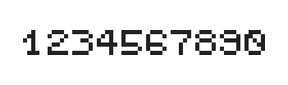 5×6数字点阵字体 ddN56AB1514