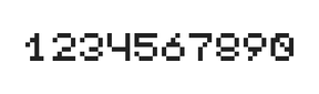 5×6数字点阵字体 ddN56AB1520