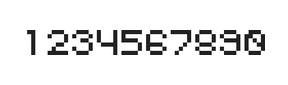 5×6数字点阵字体 ddN56AB1527