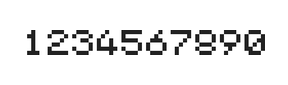 5×6数字点阵字体 ddN56AB1533