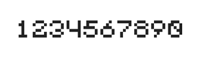 5×6数字点阵字体 ddN56AB1534