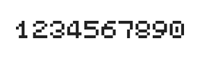 5×6数字点阵字体 ddN56AB1537