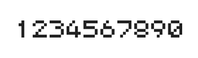 5×6数字点阵字体 ddN56AB1540