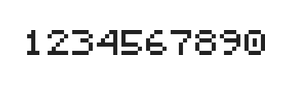 5×6数字点阵字体 ddN56AB1545