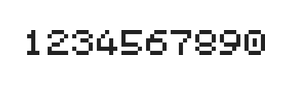 5×6数字点阵字体 ddN56AB1547