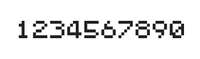 5×6数字点阵字体 ddN56AB1550