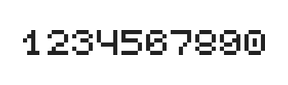 5×6数字点阵字体 ddN56AB1553