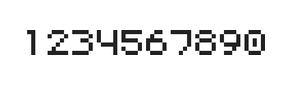 5×6数字点阵字体 ddN56AB1554