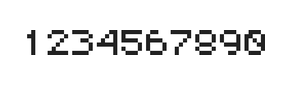 5×6数字点阵字体 ddN56AB1563
