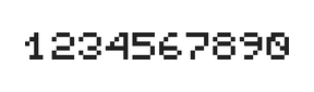 5×6数字点阵字体 ddN56AB1566
