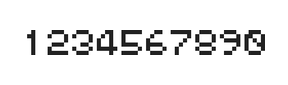 5×6数字点阵字体 ddN56AB1569