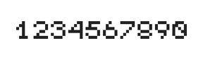 5×6数字点阵字体 ddN56AB1572