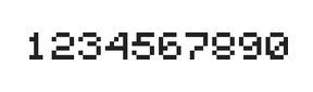 5×6数字点阵字体 ddN56AB1573