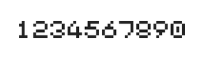 5×6数字点阵字体 ddN56AB1578
